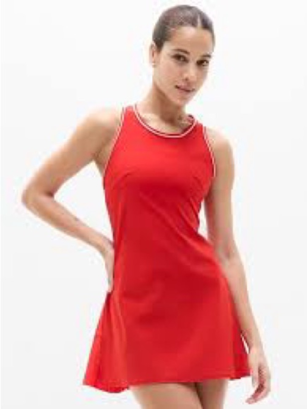 Athleta Red Sleeveless A-Line Dress